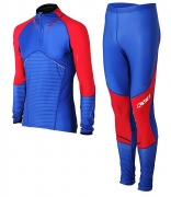 Комбинезон лыжный KV+ Premium suit, navy/red 