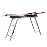 Профессиональный стол для подготовки лыж с двумя профилями TECNOPRO алюминиевый с деревянной столешницей (с чехлом)