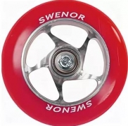 Колесо для лыжероллеров SWENOR модели Equipe R2, жесткость 82A (красное) в сборе