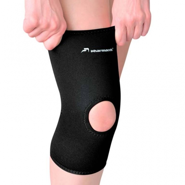   Compression Knee Support Open Patella Pharmacels - Компрессионный легкий наколенник (бандаж для спорта, ортез коленный) с открытой коленной чашечкой.
