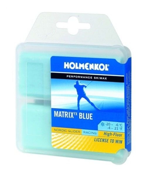 Парафин с высоким содержанием фтора Holmenkol MATRIX Blue для беговых лыж -8°…-20°C