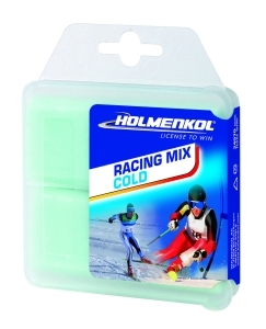 Парафин с высоким содержанием фтора Holmenkol RacingMix COLD зеленый для беговых, горных лыж и сноуборда -10°...-18°С