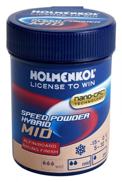 Порошок с высоким содержанием фтора HOLMENKOL Hybrid SpeedPowder MID -2°…-15°C