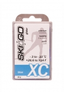 Парафин без содержания фтора SkiGo CH XC Glider Blue -3°…-10°C