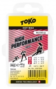 Парафин с высоким содержанием фтора TOKO High Performance Red. воздух -2°…-11°C /снег -4...-12°C