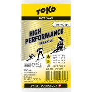 Парафин с высоким содержанием фтора TOKO High Performance yellow 0…-6°C 