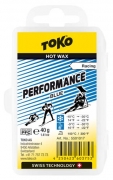 Парафин с содержанием фтора TOKO Performance Blue воздух -9°…-30°C /снег -10...-30°C