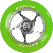 Колесо для лыжероллеров SWENOR модели Equipe R2, жесткость 80A (зеленое) в сборе