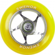 Колесо для лыжероллеров SWENOR модели Equipe R2, жесткость 76A (желтое) в сборе