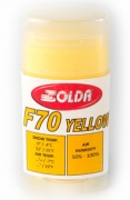 Парафин с высоким содержанием фтора SOLDA  Hyper Fluor F70 Yellow желтый воздух -7°…+...°C /снег 0...-4°C