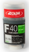 Парафин с высоким содержанием фтора SOLDA  F40 Carbon зеленый воздух -7°…-24°C /снег -11...-20°C.